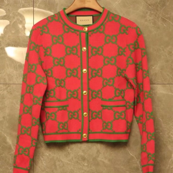 Gucci Pink and Green Women's Jacket - Picture 1 of 6